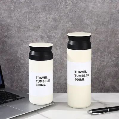 Travel Tumbler 11.8 Fl Oz 350 ml Wit Dubbelwand Vacuum Constructie Warmte en koude retentie