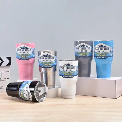 30 oz tumbler met deksels en stro dubbelwand geïsoleerd roestvrij staal lekkagebestendige thermische koffie tumbler reisbeker voor koude en warme dranken reisbeker zilver