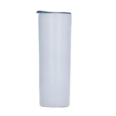 Sublimatie Blank 20 OZ Rechte Dunne Tumbler Met Strooi Roestvrij Staal Dubbele Wand Geïsoleerde Tumbler