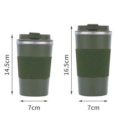 Draagbare 12 oz 17 oz Eco-vriendelijke 304 roestvrij staal koffie reis mok vacuüm geïsoleerde mok voor elke hete of bevroren drank BPA-vrij Food Grade Leak Proof Design