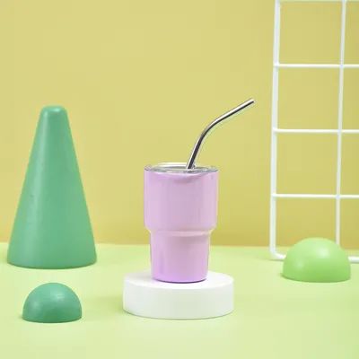 Leuke Shot glazen met stro 2 oz, Mini Shot Tumbler met deksel en stro, Kawaii geïsoleerde Tumblers voor espresso koffie Spirits Leuke dingen grappige cadeautjes