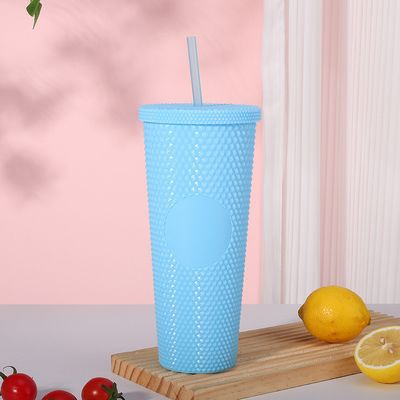 Vakantie IJzig Lilac Bling Gestopte Plastic Cold Cup Tumbler 24oz