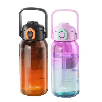 700m 1000ml Plastic waterfles Grote capaciteit Draagbare buitensport Gradient kleur Waterfles Milieubescherming En Gezondheid