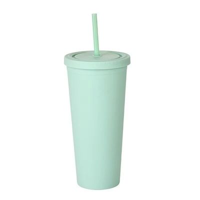 22oz Matte Pastel Tumblers gekleurde dubbele wand geïsoleerde acryl tumblers met deksels en rietjes gemakkelijk te reinigen perfect voor custom creaties