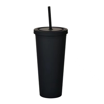 Lichte snoepjes Kleur Slank 22 Oz Plastic Tumbler Duidelijke Dubbelwand Acryl Tumblers Met Stroom 450/700ml Grote Capaciteit Leak Proof Design