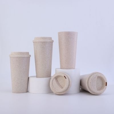 Mode Eenlaagse 580ML PP Tarwe stro Drink stro Cup Tarwe vezel drank Direct drinkbeker