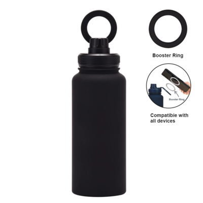 New Cross-border Mobile Phone Magnetic Stand Water Cup Outdoor Large-capacity 1L Insulated Cup Stainless Steel Sports Water Bottle