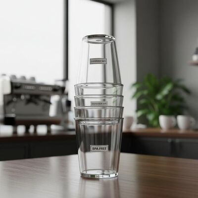 BPA-vrij plastic tumbler herbruikbaar helder tumblers vaatwasser kluis ontworpen voor restaurants cafés en horeca