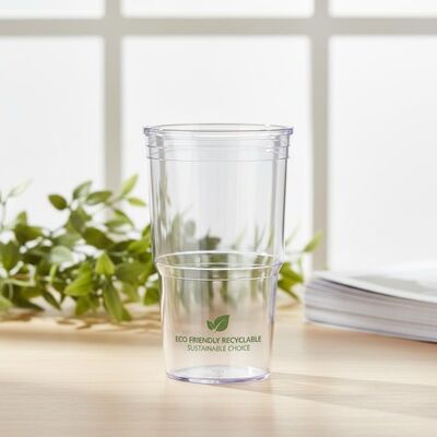 15 oz Plastic Tumbler Cylinder Eco-vriendelijk recyclebaar materiaal geschikt voor duurzame bedrijven